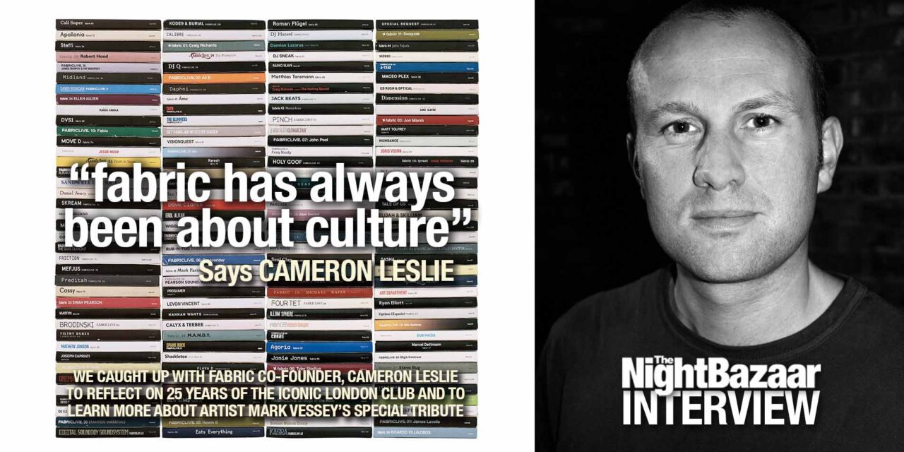 <span class="entry-title-primary">Discover why fabric London has remained a global music culture icon for the last 25 years</span> <span class="entry-subtitle">We caught up with fabric co-founder Cameron Leslie to reflect on the last quarter of a century and to learn about artist Mark Vessey's special commemorative photographic print</span>