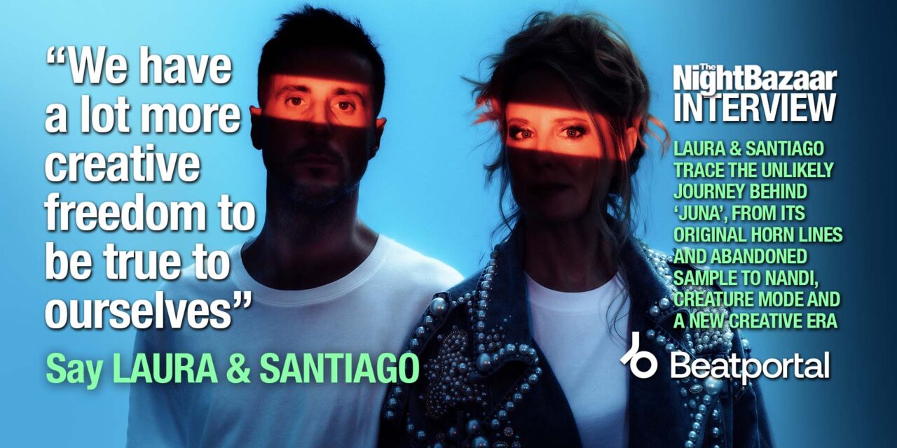 <span class="entry-title-primary">Laura & Santiago on reinvention, Creature Mode and the long road to new single ‘Juna’</span> <span class="entry-subtitle">Laura & Santiago trace the unlikely journey behind ‘Juna’, from its original horn lines and abandoned sample to NANDI, Creature Mode and a new creative era</span>